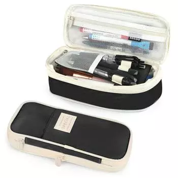 Пенал, эстетичные пеналы большой вместимости с прочной молнией, большой пенал для канцелярских принадлежностей розовый