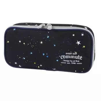 Пенал At First 2-х уровневый пишущий инструмент Space Black AF7171 чёрный