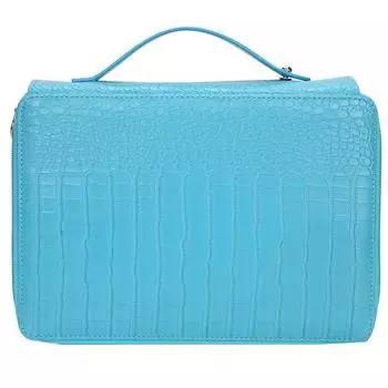 Пенал большой емкости 200 слотов держатель карандашей 4-слойная молния секретный карман для хранения Lake Blue озеро синий