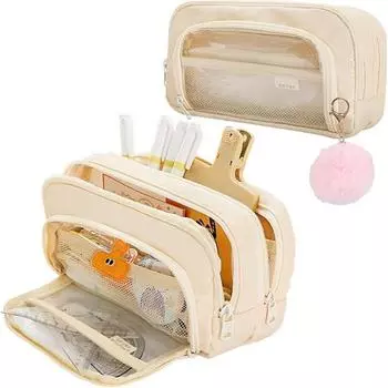 Пенал большой емкости пенал милый пенал для детей студентов кавайный пенал зелёный