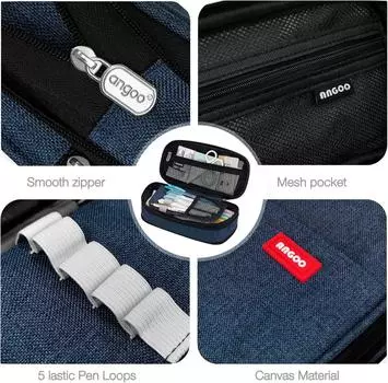 Пенал большой емкости пенал сумка для хранения для студента девушки взрослого колледжа школьный органайзер