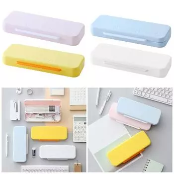 Пенал большой емкости с пряжкой, водонепроницаемый слой в форме утки, канцелярский органайзер, коробка, школьные принадлежности жёлтый