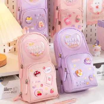 Пенал большой емкости сумка сумка коробка для девочек школьные офисные принадлежности розовый