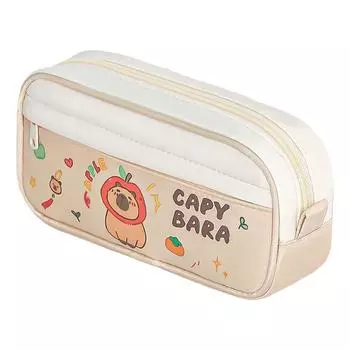 Пенал большой Капибара Сумка для ручек Настольное хранение Мультяшный пенал Детский StyleA
