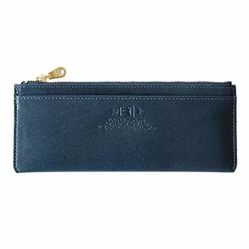 Пенал CCOMPANY LIMITED Knowit Натуральная кожа Итальянский кожаный пенал (военно-морской флот) тёмно-синий