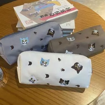 Пенал для домашнего кота, креативный пенал на молнии, симпатичный пенал на молнии для офиса Brown