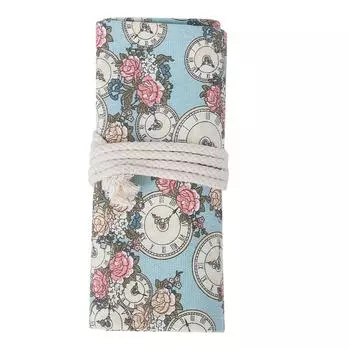 Пенал для карандашей 48 отверстий большой емкости с рисунком розовых часов цветной пенал для хранения канцелярских принадлежностей