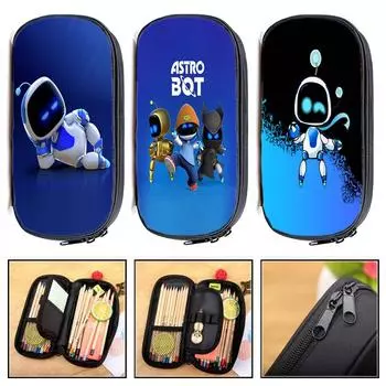 Пенал для карандашей Astro Bot Astronaut с застежкой-молнией, сумка-карандаш, функциональный портативный пенал с застежкой-молнией, канцелярские принадлежности для студентов 1