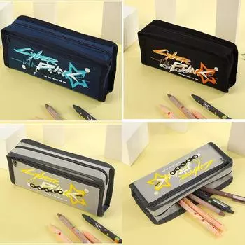 Пенал для мальчиков, сумка для канцелярских принадлежностей, большая вместимость, креативная сумка для карандашей, студенческая сумка серый