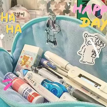 Пенал Hangyodon Kawaii мультфильм милый плюшевый студенческий пенал подарки для девочек розовый