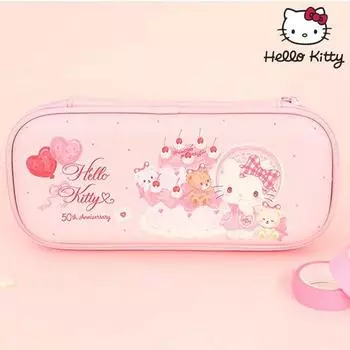 Пенал Hello Kitty 50th Anniversary Pouch Pencil Case Student Junior Children, популярный персонаж в Корее