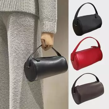 Пенал и повседневная сумочка из овчины в стиле 90-х на осень/зиму чёрный