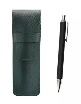 Пенал из зернистой кожи, мохово-зеленый, экструдированный резиновый стержень, латунный стук, набор механических карандашей, черный SASMG-HS301S