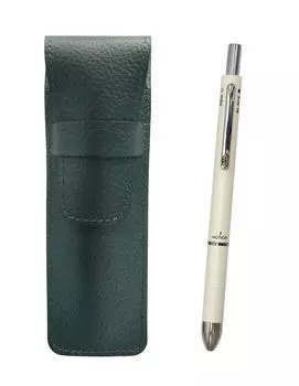 Пенал из зернистой кожи Moss Green 3 Mecha Japan Set Белый SASMG-3M-W