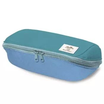 Пенал KOKUYO большой емкости Shelbro Limited Mister Donut Pattern мятный x синий F-VBF190-L3