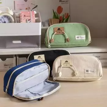 Пенал Корейские канцелярские принадлежности Пеналы Большие сумки для девочек Школьные пеналы Kawaii Dog Pencilcases Trousse Products белый