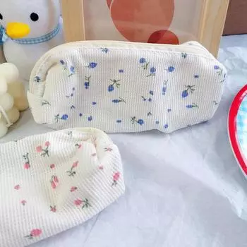 Пенал Маленькие цветы Пеналы Сумка для ручек Сумки для хранения Школьные канцелярские принадлежности розовый