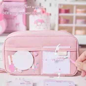 Пенал многослойное хранение большой дизайн отверстия для ручек пенал для студентов офисных работников учебные принадлежности фиолетовый