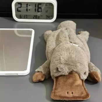 Пенал Otter с плюшевой текстурой, большой емкости, застежка-молния, сумка для карандашей с рисунком животных A