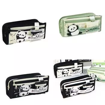 Пенал «Панда» большой емкости, сумка для канцелярских принадлежностей, пенал для маркеров, органайзеры для стола для студентов, девочек и мальчиков белый