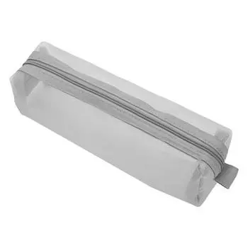 Пенал Прозрачная сетка Легко идентифицировать содержимое Большая емкость для хранения Однотонный пенал серый