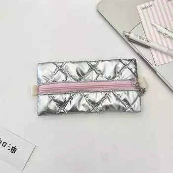 Пенал с бантиком в стиле инс, многофункциональная косметичка, органайзер для канцелярских принадлежностей, сумка для хранения, студенческий пенал