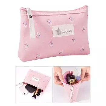 Пенал с цветочным принтом, сумка для ручек, водонепроницаемая косметичка, канцелярская сумка, пенал, косметичка, школьные канцелярские принадлежности серый