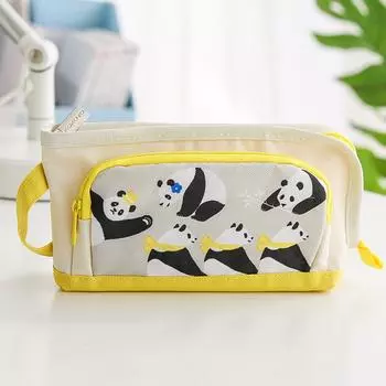 Пенал с красной пандой мультяшный милый простой мужской и женский большой вместимости ветер дети