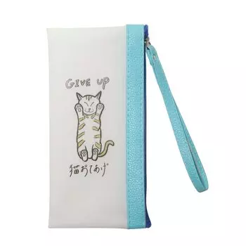 Пенал серии Neko Otaage полупрозрачный пенал с рисунком кошки, идущий в школу, идущий на работу, разные товары в подарок (синий) синий