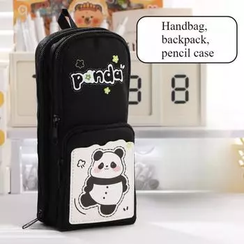 Пенал-сумка, вместительная канцелярская сумка, многофункциональная для учеников начальной школы, пенал для девочек, высококачественный пенал чёрный