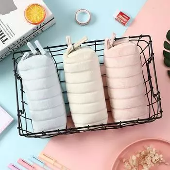 Пенал Winter Clouds Школьные принадлежности Пенал Trousse Scolaire Мягкий пенал Estuche Kawaii Канцелярские принадлежности Карандашница белый