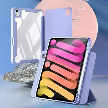 Пеналы 2022 для Ipad 10, чехол 9 поколения, 2021, Ipad Mini 6 Magic Funda, чехол для Ipad Air 4, чехол 2020 Pro 11, Air 3 10,5 Pro 10.5 2017 светло-фиолетовый