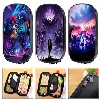 Пеналы Solo Leveling Sung Jin Woo, многофункциональные пеналы для ручек, сумки для детей, большой емкости, для студентов, для школы, косметические пеналы 16