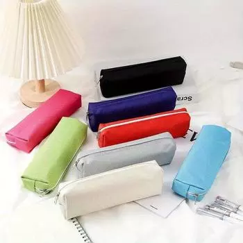 Пеналы Сумка Держатель Канцелярских Принадлежностей Чехол Ящик Для Хранения Карандашница На Молнии Мешочек Для Хранения Принадлежностей Косметичка Кошелек оранжевый