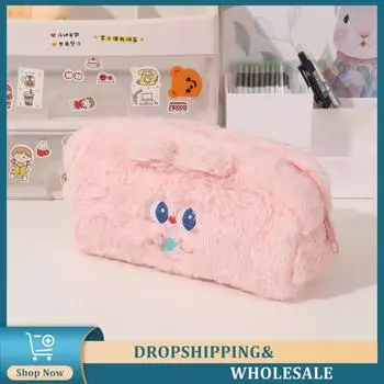 Penbox Bag Pouch Cute Lovable Multifunctional Student Soft Pencil Makeup Students Supplies Clutch Handbag Large Size Cartoon