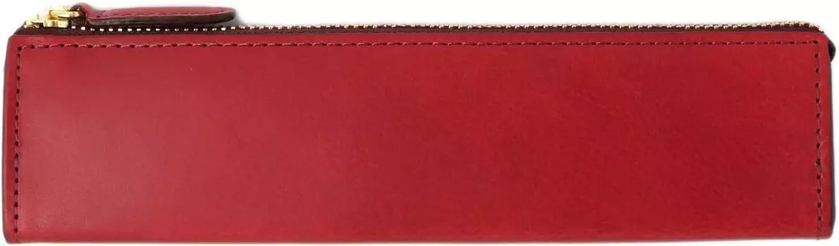 Pencil Case Rio Zipper Pencil Case M Leather Italian Leather Wine [Slip-On] Slip-on A-IOL-3808 винный