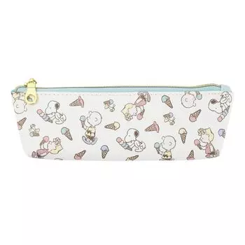 Pencil Pencil Flat Pen Fude Synthetic Commuting to College High School Cute Character Popular snoopy0386 White [Snoopy] Case, Case, Pouch, Stationery,
