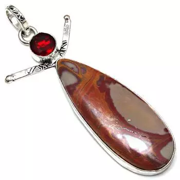 Pendant Amrican Jasper Gemstone Mother Day Gift Silver Jewelry 2.5