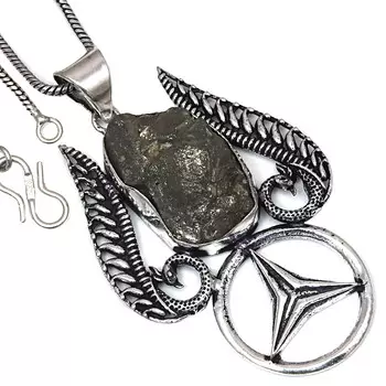 Pendant Apache Gold Drusy Gemstone Valentine Day Gift Silver Jewelry 2.25