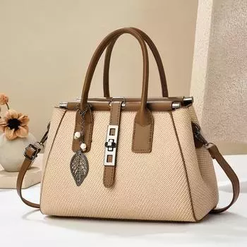 Pendant Bag Leaves Fashion Pu Inner Compartments Stitching Elements Outing Daily