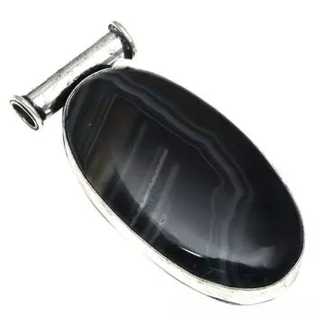 Pendant Banded Agate Gemstone Handmade Mother s Day Gift Silver Jewelry 2