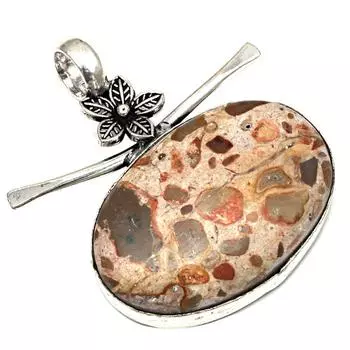Pendant Bird Eye Jasper Gemstone Gift For Her Silver Jewelry 1.75