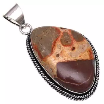 Pendant Bird Eye Jasper Gemstone Mother Day Gift Silver Jewelry 2