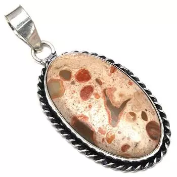 Pendant Bird Eye Jasper Gemstone Mother Day Gift Silver Jewelry 2.25
