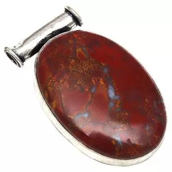 Pendant Bird Eye Jasper Gemstone Mother Day Gift Silver Jewelry 1.75