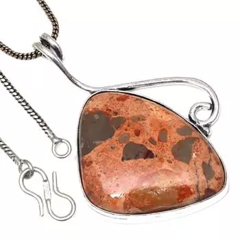 Pendant Bird Eye Jasper Gemstone Valentine Day Ethnic Silver Jewelry 1.75