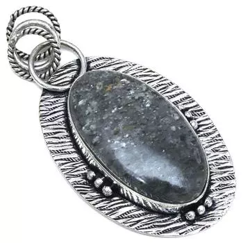Pendant Black Rutile Gemstone Mother Day Gift Silver Jewelry 2.25