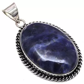 Pendant Blue Sodalite Gemstone Handmade Gift For Her Silver Jewelry 2