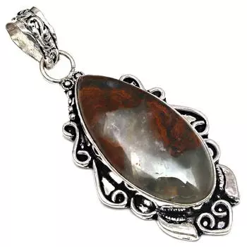Pendant Bumble Bee Jasper Gemstone Mother Day Silver Jewelry 2.5