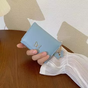 Pendant Butterfly Zero Wallet Waterproof Mini Coin Pouch Gift Short Money Bag Work розовый